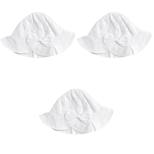 3Pièces Bonnets Bébé Blancs Accessoires Été Confortables 2