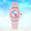 2Pièces Enfants Silicone Cartoon Quartz Étanche 4