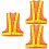 3Pièces Veste Sécurisée Orange Réglable Haute Visibilité Pour Cyclisme 5