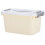 3Pièces Plastiques Beige Empilables Pour Rangement Bureau 3