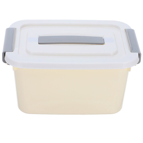 3Pièces Plastiques Beige Empilables Pour Rangement Bureau