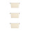 3Pièces Plastiques Beige Empilables Pour Rangement Bureau 5
