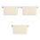 3Pièces Plastiques Beige Empilables Pour Rangement Bureau 6
