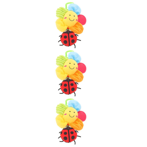 3Pcs Assorted Color Hanging Toys Plush Soft PP Cotton Decor 2