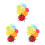 3Pcs Assorted Color Hanging Toys Plush Soft PP Cotton Decor 6