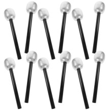 24Pcs Silver Pretend Microphone Toy Plastic Simulation for Home Play