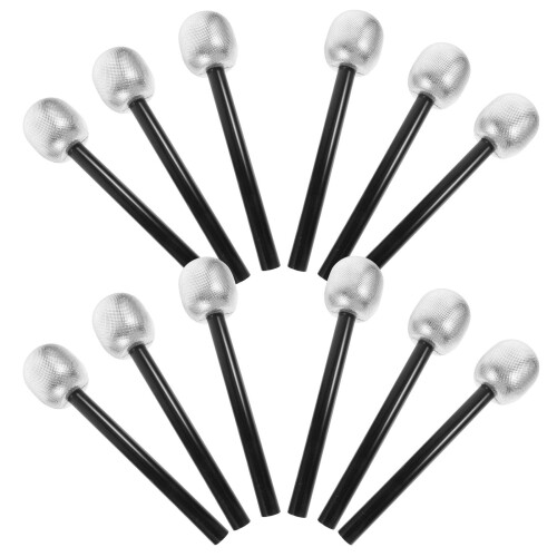 24Pcs Silver Pretend Microphone Toy Plastic Simulation for Home Play 1