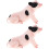 2Pcs Yellow Plastic Pig Models for Imaginative Play Decor 7
