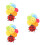3Pcs Assorted Color Hanging Toys Plush Soft PP Cotton Decor 5