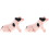 2Pcs Yellow Plastic Pig Models for Imaginative Play Decor 4