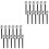 24Pcs Silver Pretend Microphone Toy Plastic Simulation for Home Play 4