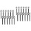 24Pcs Silver Pretend Microphone Toy Plastic Simulation for Home Play 5