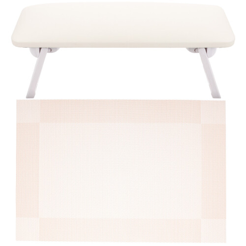 4Pcs Practical Nail Arm Rest White PU for Nail Salon and Home Use
