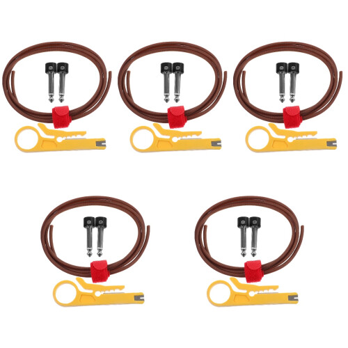 5Sets Multi Guitar Effect Wire Metal Noise Reduction Pedalboard Cable 1