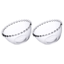 4Pcs Clear Glass Salad Bowls Stylish Multi-Purpose Bowls for Home
