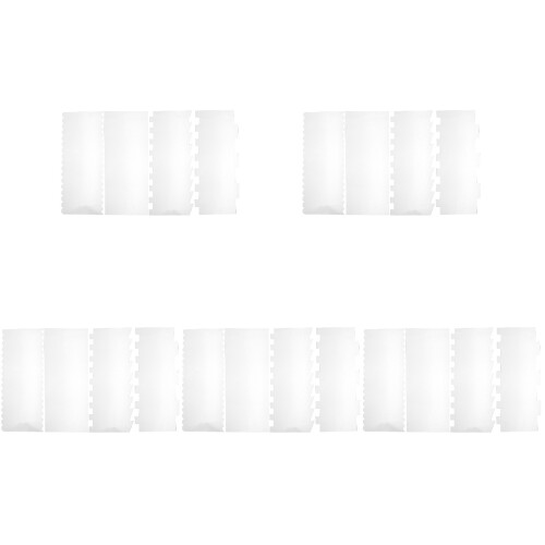 20Pcs Acrylic Cake Smoother Tools Transparent for Baking and Frosting 2