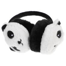 5Pcs Children’s Plush Panda Earmuffs Beige Winter Ear Warmers