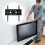 5Pcs Black Adjustable TV Wall Bracket Iron Stand for Home Use 6