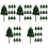 50Pcs Durable ABS Plastic Trees for Micro Landscape and Sand Table 5