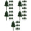 50Pcs Durable ABS Plastic Trees for Micro Landscape and Sand Table 8