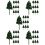 50Pcs Durable ABS Plastic Trees for Micro Landscape and Sand Table 9