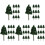 50Pcs Durable ABS Plastic Trees for Micro Landscape and Sand Table 4