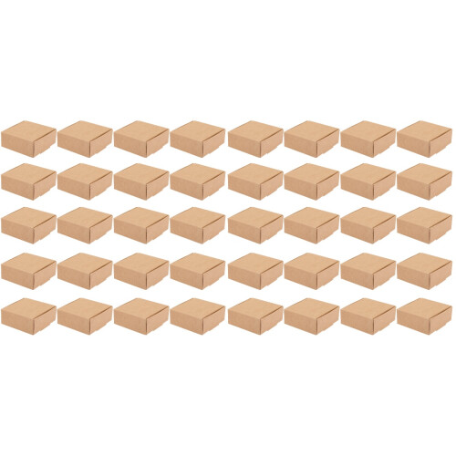 40Pcs Durable Kraft Paper Soap Packaging Boxes for Storage Light Brown 2