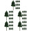 50Pcs Durable ABS Plastic Trees for Micro Landscape and Sand Table 7