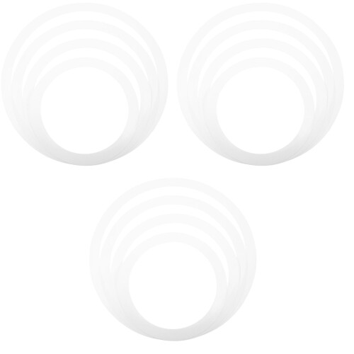 12Pcs Drum Tone Control Rings White Portable Drum Kit Practice Mutes 2