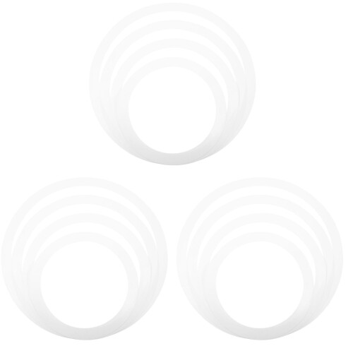12Pcs Drum Tone Control Rings White Portable Drum Kit Practice Mutes 1