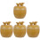 4Pcs Ceramic Soup Stew Pots Light Yellow Kitchen Bowls with Lid 4