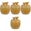 4Pcs Ceramic Soup Stew Pots Light Yellow Kitchen Bowls with Lid 5