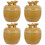 4Pcs Ceramic Soup Stew Pots Light Yellow Kitchen Bowls with Lid 7