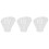 3Pcs Clear Acrylic Vegetable Bowls for Kitchen Serving 4