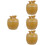 4Pcs Ceramic Soup Stew Pots Light Yellow Kitchen Bowls with Lid 8