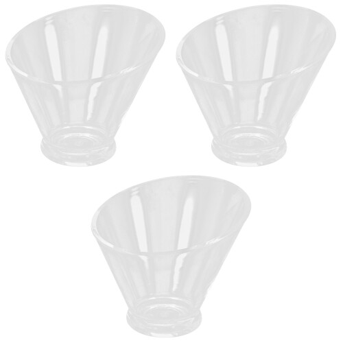 3Pcs Clear Acrylic Vegetable Bowls for Kitchen Serving 2