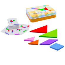 3Sets Wooden Tangram Puzzle Toy for Kids Colorful Educational Jigsaws
