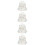 4Pcs White Felt Sauna Hat Comfortable Breathable Bath Cap for Baby Use 9