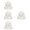 4Pcs White Felt Sauna Hat Comfortable Breathable Bath Cap for Baby Use 8