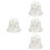 4Pcs White Felt Sauna Hat Comfortable Breathable Bath Cap for Baby Use 7