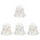 4Pcs White Felt Sauna Hat Comfortable Breathable Bath Cap for Baby Use 3