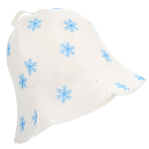 4Pcs White Felt Sauna Hat Comfortable Breathable Bath Cap for Baby Use 1