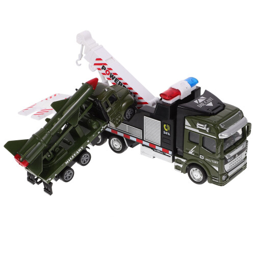 8Pcs Durable Alloy Mini Pull Back Car Toys Military Crane Rocket 2