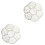11200Pcs DIY Pearl Beads Kit White Half Round Plastic Scatter Beads 3