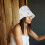 4Pcs White Felt Sauna Hat Comfortable Breathable Bath Cap for Baby Use 10