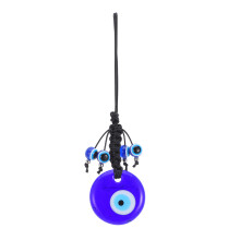5St Kleine Blauwe Evil Eye Auto Hanger Decoratie Charm Sieraad