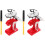 2Sets Baseball Speelgoed Met Automatische Launcher Rood 3