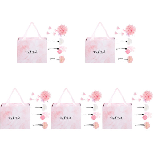 5Sets Roze Nepbloemen Haarclips Voor Comfortabel & Stijlvol 2