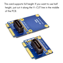 MSATA to  Adapter Card   to 7Pin   PCIe Expansion  Vertical Adapter Card Support Full Height