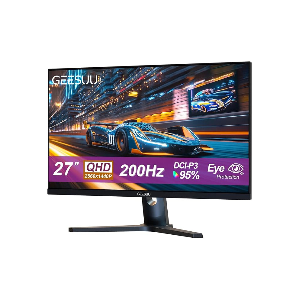 27 Inch Gaming Monitor, Computer Monitors 200Hz, Pc Display Qhd 1440P, Ips, 1Ms, 95% Dci-P3, Eye-Care, Lowblue, Hdmi 2.1 & Dp 1.4 1234567788913